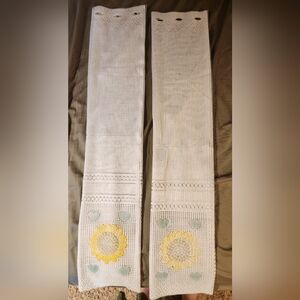 Vintage NWOT Country Chic Farmhouse Cottagecore Lace Curtain Panels